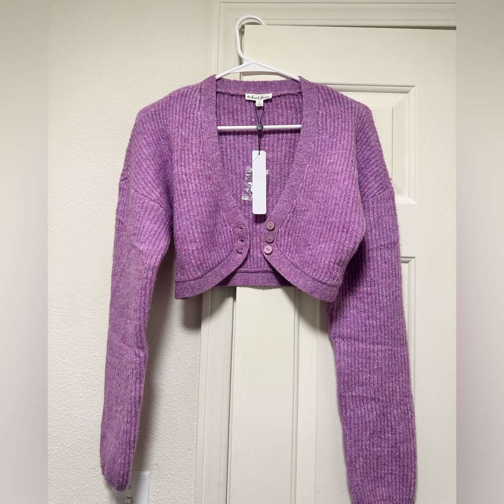 For Love And Lemons Purple Crop Top